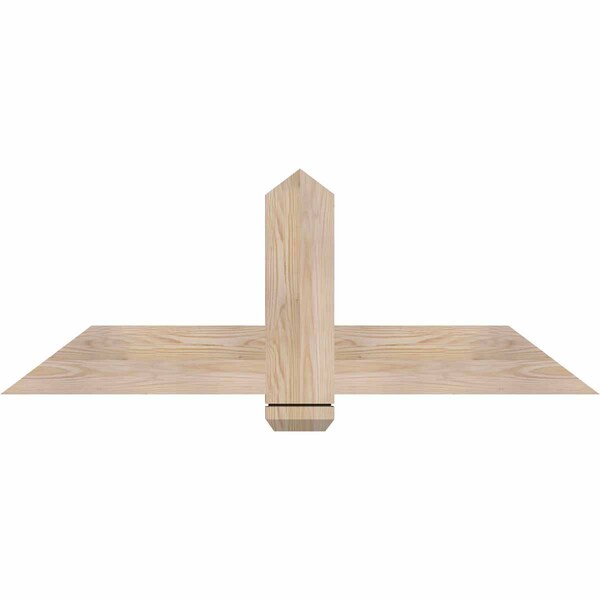 Ekena Millwork Eugene Smooth Timber Gable Bracket, Douglas Fir, 48"W x 18"H x 1 1/2"D x 5 1/2"F, 9/12 Pitch GBW048X18X0206EUG00SDF - main